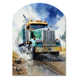 Heavy Duty Semi Truck I - Asymmetric Metal Wall Art