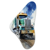 Heavy Duty Semi Truck I - Asymmetric Metal Wall Art