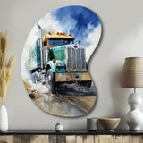 Heavy Duty Semi Truck I - Asymmetric Metal Wall Art