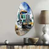 Heavy Duty Semi Truck I - Asymmetric Metal Wall Art