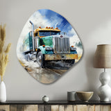 Heavy Duty Semi Truck I - Asymmetric Metal Wall Art