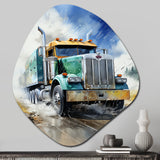 Heavy Duty Semi Truck I - Asymmetric Metal Wall Art