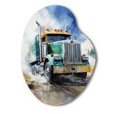 Heavy Duty Semi Truck I - Asymmetric Metal Wall Art