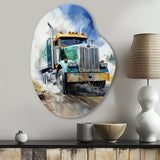 Heavy Duty Semi Truck I - Asymmetric Metal Wall Art