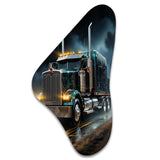 Semi Truck Midnight Cruiser - Asymmetric Metal Wall Art