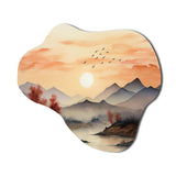 Africa Serengeti Sunset II - Asymmetric Metal Wall Art