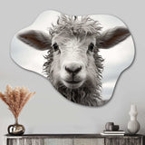 Sheep Serenity - Asymmetric Metal Wall Art