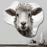 Sheep Serenity - Asymmetric Metal Wall Art