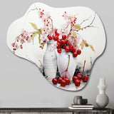 Cherry Simplicity - Asymmetric Metal Wall Art