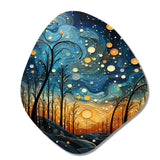 Sky Celestial Mosaic Landscape I - Asymmetric Metal Wall Art