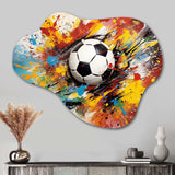 Abstraction Soccer Ball - Asymmetric Metal Wall Art