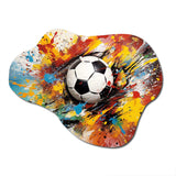 Abstraction Soccer Ball - Asymmetric Metal Wall Art