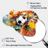 Abstraction Soccer Ball - Asymmetric Metal Wall Art