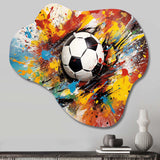 Abstraction Soccer Ball - Asymmetric Metal Wall Art