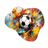 Abstraction Soccer Ball - Asymmetric Metal Wall Art