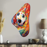 Abstract Soccer Energy - Asymmetric Metal Wall Art