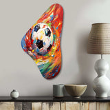 Abstract Soccer Energy - Asymmetric Metal Wall Art