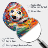 Abstract Soccer Energy - Asymmetric Metal Wall Art