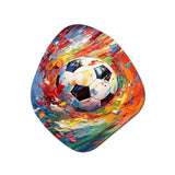 Abstract Soccer Energy - Asymmetric Metal Wall Art