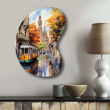 Spain Colorful Streets Of Barcelona - Asymmetric Metal Wall Art