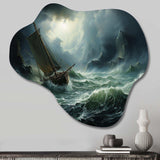 Stormy Seas Beauty III - Asymmetric Metal Wall Art