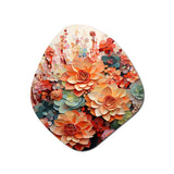 Orange Pink Succulents Flowers I - Asymmetric Metal Wall Art