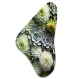 Green Succulents Flowers Serene Succulents II - Asymmetric Metal Wall Art