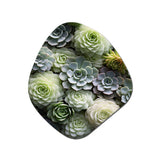 Green Succulents Flowers Serene Succulents II - Asymmetric Metal Wall Art