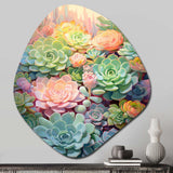 Green Succulents Succulent Dreams - Asymmetric Metal Wall Art