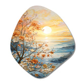 Bold Sunrise Eternal Renewal I - Asymmetric Metal Wall Art