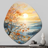 Bold Sunrise Eternal Renewal I - Asymmetric Metal Wall Art