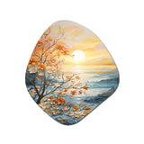 Bold Sunrise Eternal Renewal I - Asymmetric Metal Wall Art