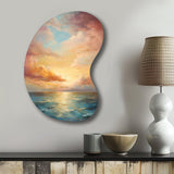 Ocean Sunset Celestial Symphony - Asymmetric Metal Wall Art