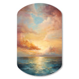 Ocean Sunset Celestial Symphony - Asymmetric Metal Wall Art