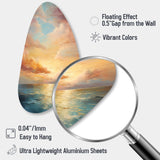 Ocean Sunset Celestial Symphony - Asymmetric Metal Wall Art