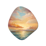 Ocean Sunset Celestial Symphony - Asymmetric Metal Wall Art