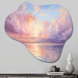 Sunset Cotton Candy Skies II - Asymmetric Metal Wall Art