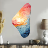 Bold Pastel Sunset I - Asymmetric Metal Wall Art