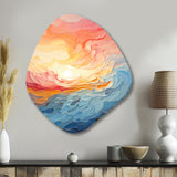 Bold Pastel Sunset I - Asymmetric Metal Wall Art