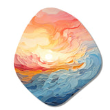 Bold Pastel Sunset I - Asymmetric Metal Wall Art