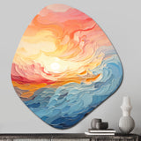 Bold Pastel Sunset I - Asymmetric Metal Wall Art