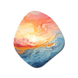 Bold Pastel Sunset I - Asymmetric Metal Wall Art