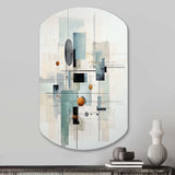 Grey Suprematism Geometric Symphony II - Asymmetric Metal Wall Art