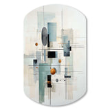 Grey Suprematism Geometric Symphony II - Asymmetric Metal Wall Art