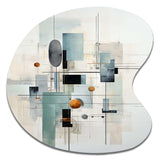 Grey Suprematism Geometric Symphony II - Asymmetric Metal Wall Art