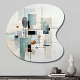 Grey Suprematism Geometric Symphony II - Asymmetric Metal Wall Art