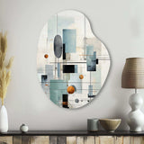 Grey Suprematism Geometric Symphony II - Asymmetric Metal Wall Art