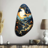 Surrealism Dreamscapes River II - Asymmetric Metal Wall Art