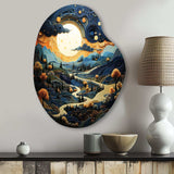 Surrealism Dreamscapes River II - Asymmetric Metal Wall Art