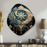 Symbols Crescent Moon And - Asymmetric Metal Wall Art